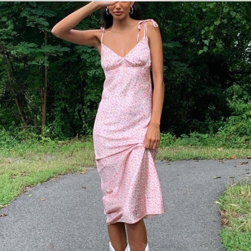 Princess Polly Pink Floral Midi Dress